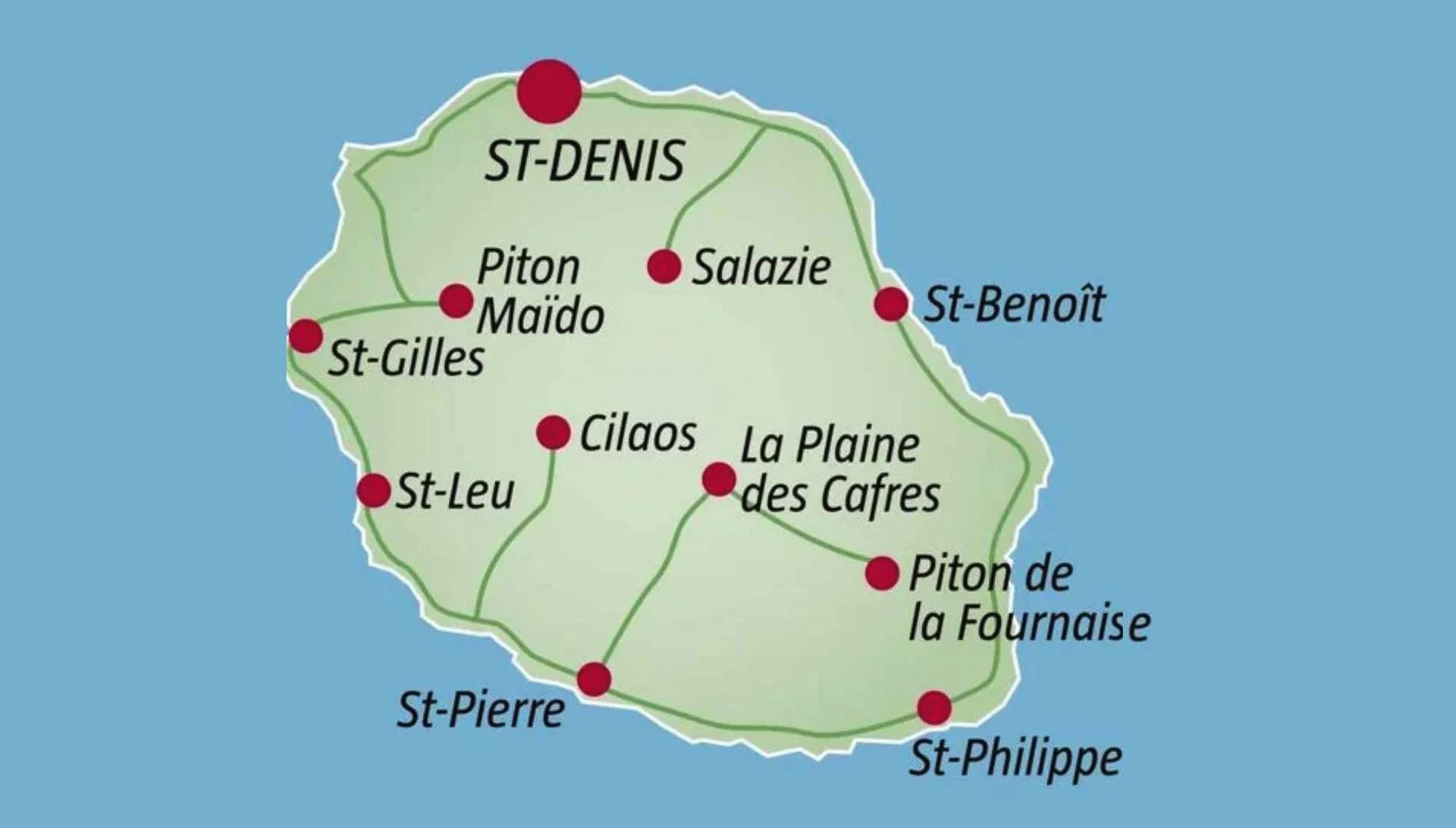 La Réunion. Carte
